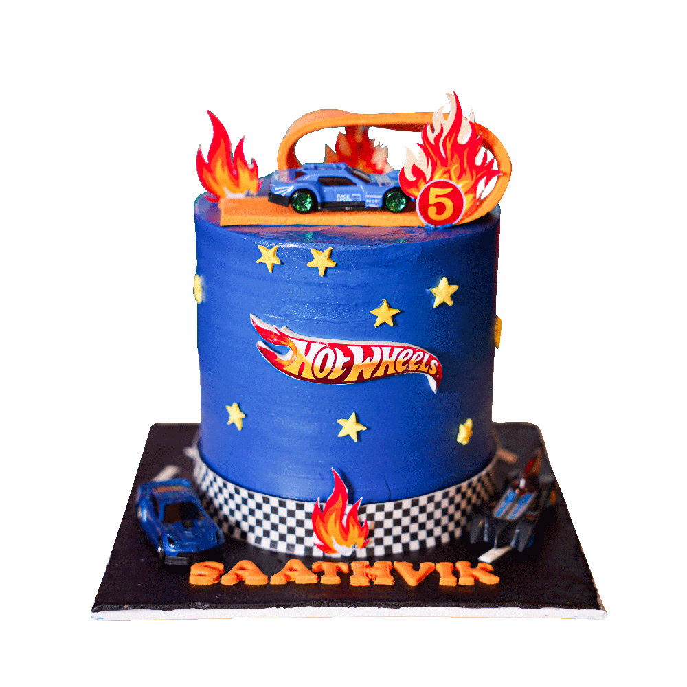 Hot Wheels Theme Cake