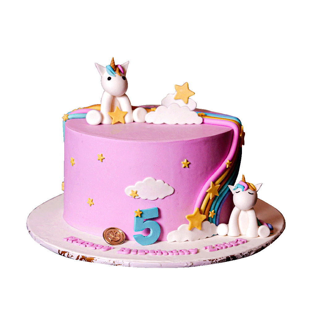Unicorn Pink Sky theme Cake